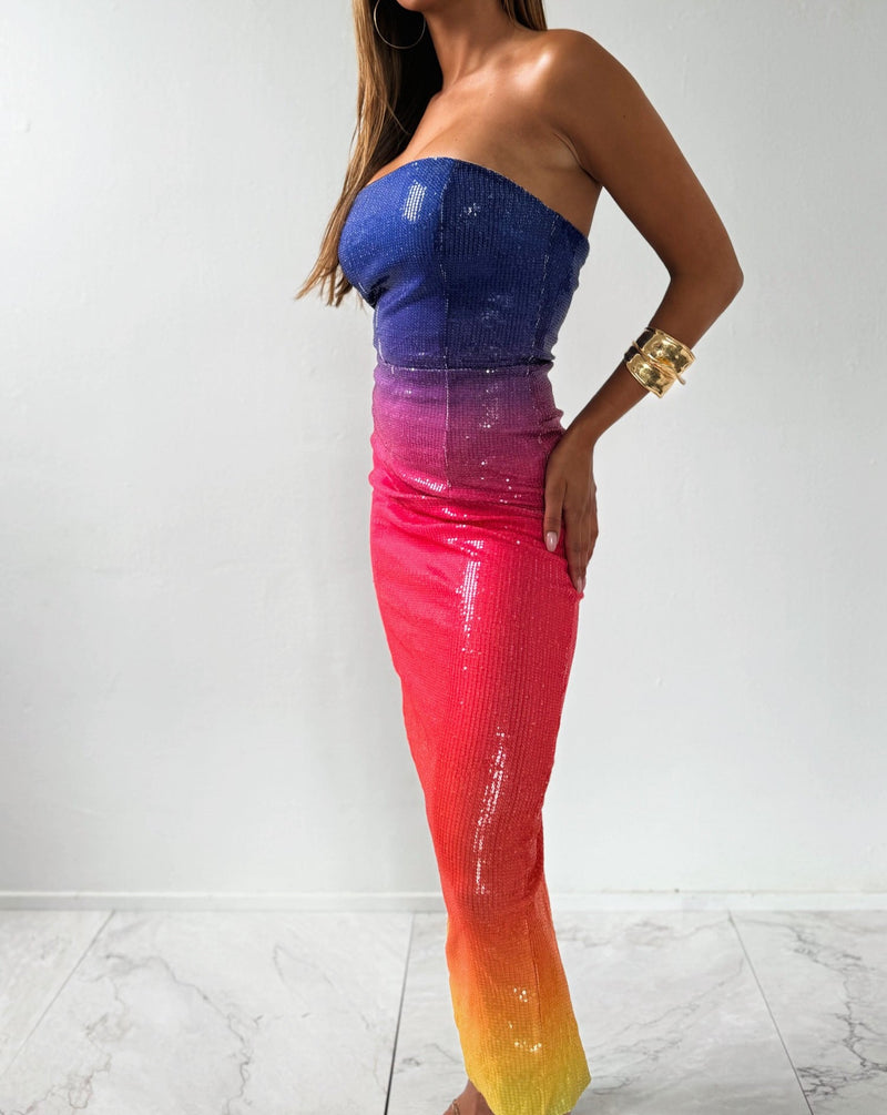 San rainbow dress