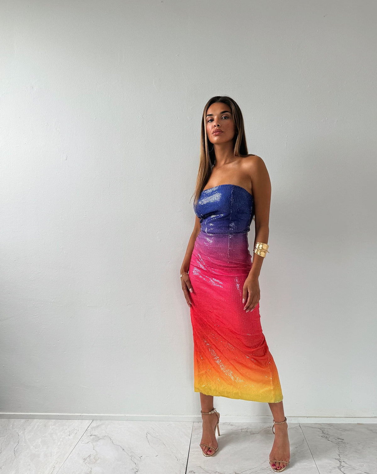 San rainbow dress